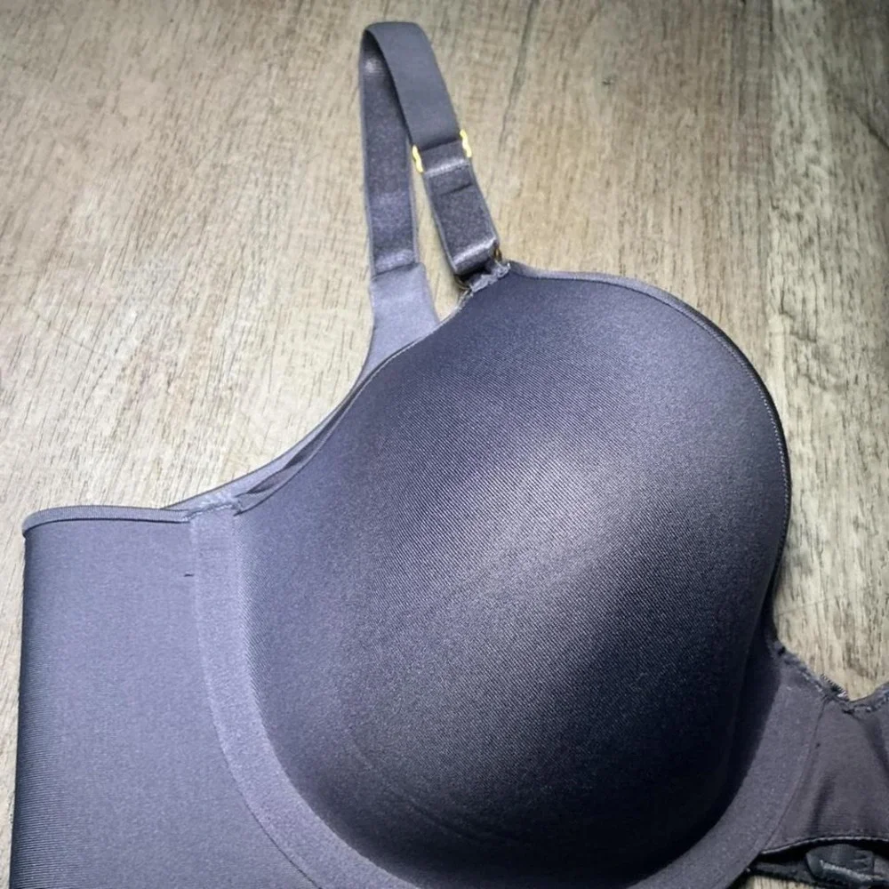Push Up Underwire Bra Size 38C Grey Adjustable Straps NWT Supportive Everyday